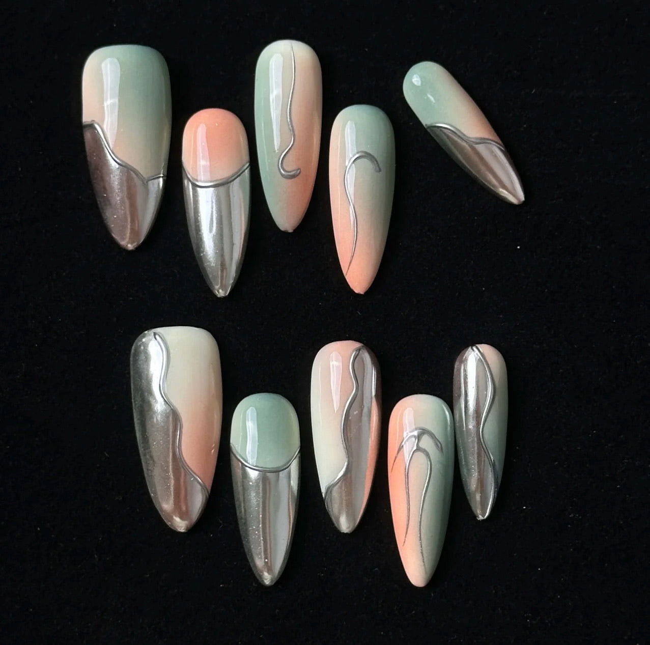 Sunset Waves - Le Nail NYC -
