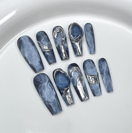 Midnight Marble - Le Nail NYC - 