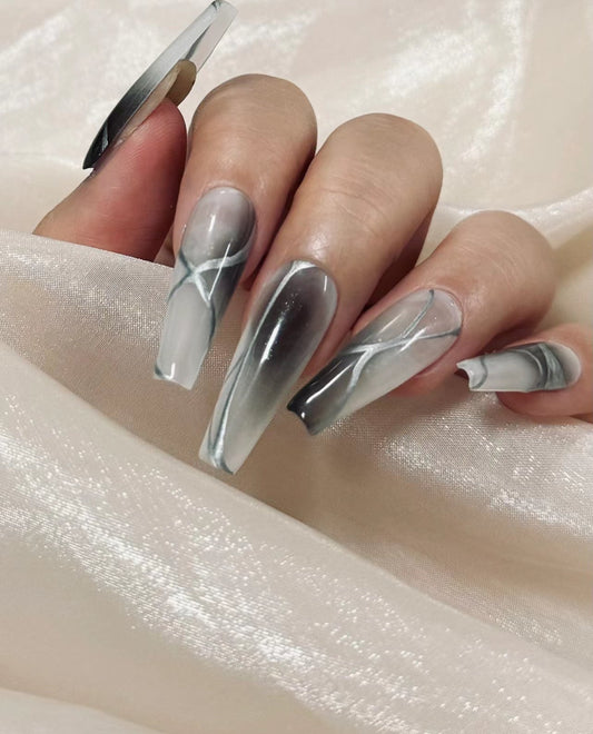 Smoky Silver Elegance - Le Nail NYC - 